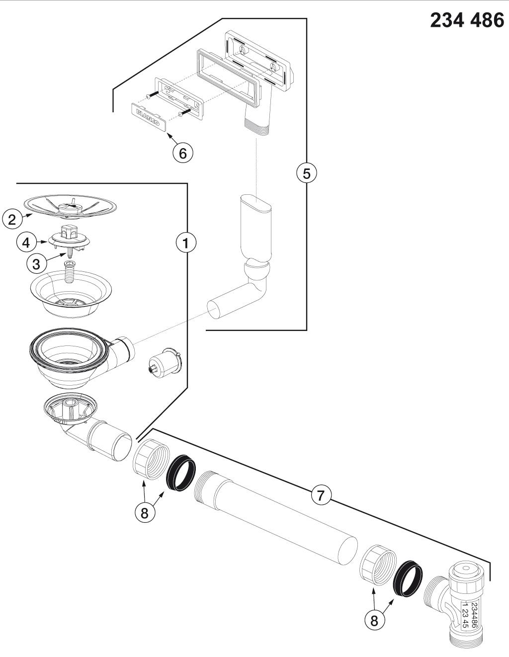 BLANCO Afløb InFino SUBLINE 160-U 1x3,5'' UXI