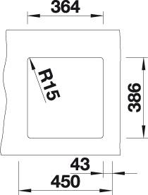 BLANCO SUBLINE 375-U Keramisk porcelæn UXI
