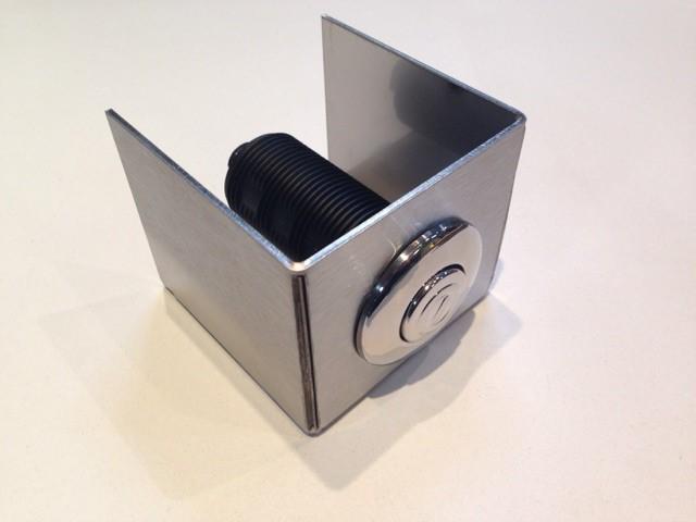 Betjeningsknapholder til køkkenkværn - firkantet